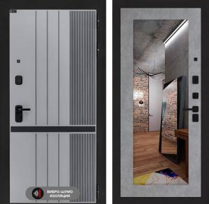 Входная дверь Скайлаб с Зеркалом 18 — Бетон светлый купить в Москве