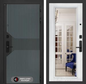 Входная дверь СмАртлаб с Зеркалом Фацет — Белый софт купить в Москве