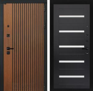 Входная дверь Шторм 01 — Венге, стекло белое купить в Москве