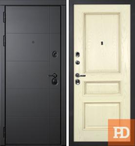 Входная дверь STR Э1 Ясень бисквит патина карамель купить в Москве