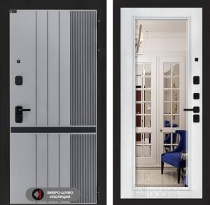 Входная дверь Скайлаб с Зеркалом Фацет — Белый софт купить в Москве