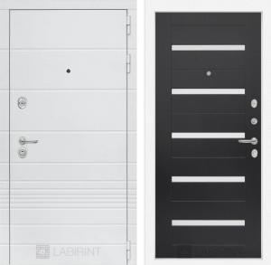 Входная дверь Трендо 01 — Венге, стекло белое купить в Москве