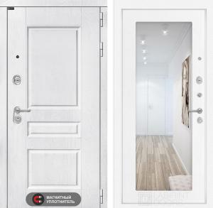 Входная дверь Версаль с Зеркалом 18 — Белое дерево купить в Москве