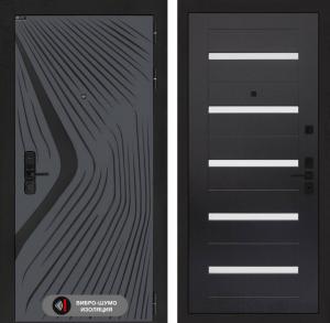 Входная дверь Леолаб 01 — Венге, стекло белое купить в Москве