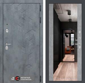 Входная дверь Бетон с зеркалом Максимум — Бетон светлый купить в Москве