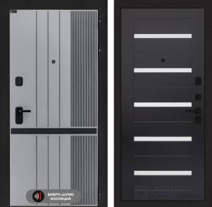 Входная дверь Скайлаб 01 — Венге, стекло белое купить в Москве