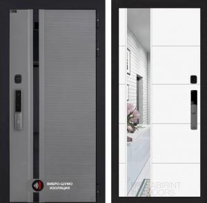 Входная дверь Пиано Смарт 2.0 с зеркалом 19 — Белый софт купить в Москве