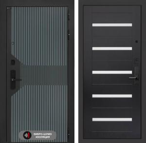 Входная дверь СмАртлаб 01 — Венге, стекло белое купить в Москве