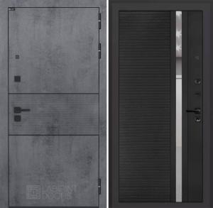 Входная дверь Инфинити 31 — Черный кварц, зеркальная вставка с тонировкой купить в Москве