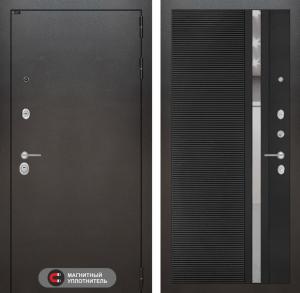 Входная дверь Сильвер 31 — Черный кварц, зеркальная вставка с тонировкой купить в Москве