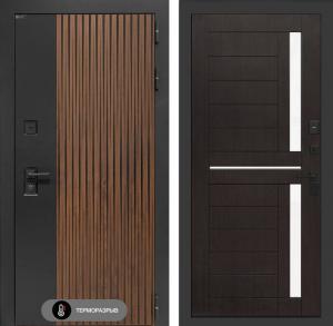 Входная дверь Айслаб 02 — Венге, стекло белое купить в Москве