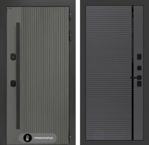 Входная дверь Термолаб 1 тепло 22 — Графит софт с молдингом купить в Москве