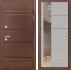 Входная дверь Термо Лайт с Зеркалом 19 — Грей софт купить в Москве