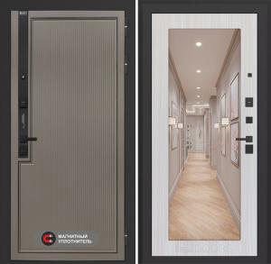 Входная дверь Лаб 1 Про с зеркалом 18 — Сандал белый купить в Москве