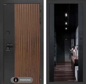 Входная дверь Айслаб с тонированным зеркалом Максимум — Черный кварц купить в Москве