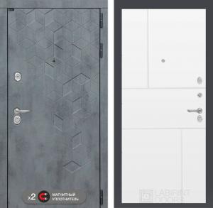 Входная дверь Бетон 21 — Белый софт купить в Москве