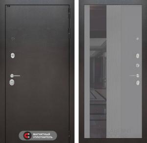 Входная дверь Сильвер с Зеркалом 32 тонированным — Серый рельеф софт купить в Москве