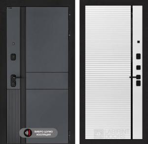 Входная дверь Эволаб 22 — Белый софт, черная вставка купить в Москве