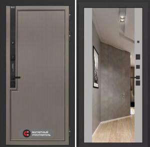 Входная дверь Лаб 1 Про с зеркалом Максимум — Грей софт купить в Москве