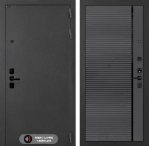 Входная дверь Соналаб 22 — Графит софт, черная вставка купить в Москве