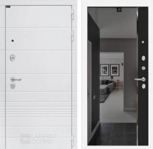 Входная дверь Трендо с зеркалом Панорама с тонировкой — Черный кварц купить в Москве