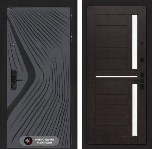 Входная дверь Леолаб 02 — Венге, стекло белое купить в Москве