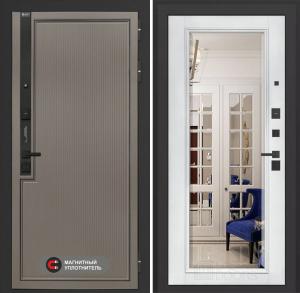 Входная дверь Лаб 1 Про с Зеркалом Фацет — Белый софт купить в Москве