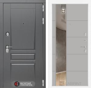 Входная дверь Платинум с Зеркалом 19 — Грей софт купить в Москве