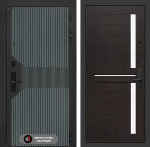 Входная дверь СмАртлаб 02 — Венге, стекло белое купить в Москве