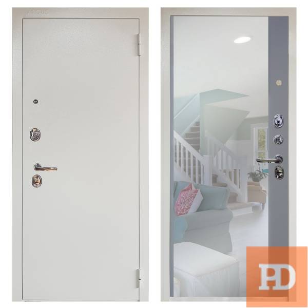 Входная дверь Аргус ЛЮКС Белая Магнум силк маус купить в Москве