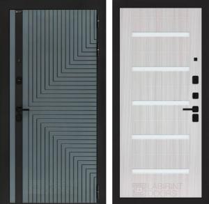 Входная дверь Кредор 01 — Сандал белый, стекло белое купить в Москве