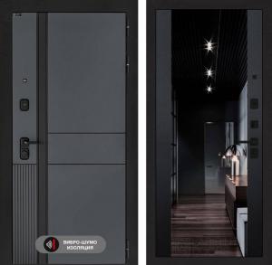 Входная дверь Эволаб с зеркалом тонированным Максимум — Черный кварц купить в Москве