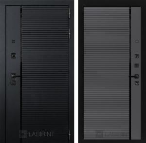 Входная дверь Пиано 22 — Графит софт, черная вставка купить в Москве