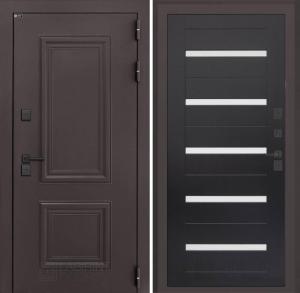 Входная дверь Полярис лайт 01 — Венге, стекло белое купить в Москве