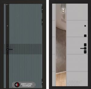 Входная дверь Иссида с зеркалом 19 — Грей софт купить в Москве