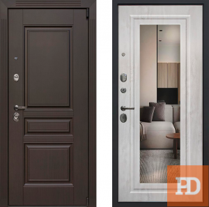 Стальная дверь «Гермес NEW» с зеркалом «Elit» купить в Москве