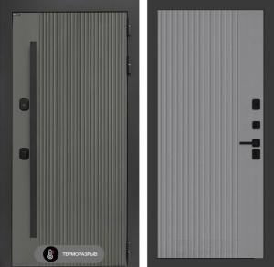 Входная дверь Термолаб 1 тепло 29 — Серый рельеф софт купить в Москве