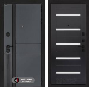 Входная дверь Эволаб 01 — Венге, стекло белое купить в Москве