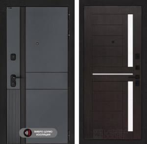 Входная дверь Эволаб 02 — Венге, стекло белое купить в Москве