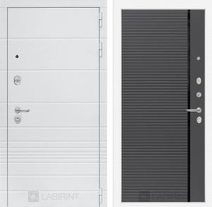 Входная дверь Трендо 22 — Графит софт, черная вставка купить в Москве