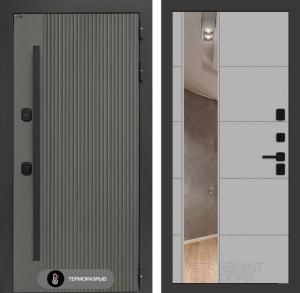 Входная дверь Термолаб 1 тепло с зеркалом 19 — Грей софт купить в Москве