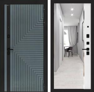 Входная дверь Кредор с зеркалом Панорама — Белый софт купить в Москве