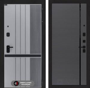 Входная дверь Скайлаб 22 — Графит софт, черная вставка купить в Москве