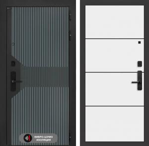 Входная дверь СмАртлаб 25 — Белый софт с молдингом купить в Москве