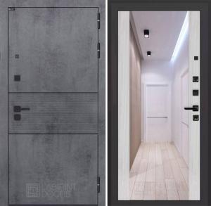 Входная дверь Инфинити с Зеркалом Максимум — Сандал белый купить в Москве