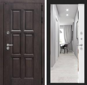 Входная дверь Лондон с зеркалом Панорама — Белый софт купить в Москве