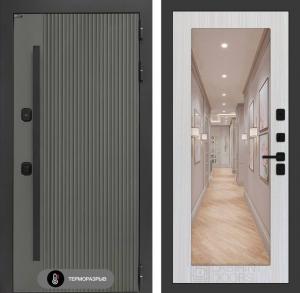 Входная дверь Термолаб 1 тепло с зеркалом 18 — Сандал белый купить в Москве