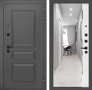 Входная дверь Орлеан с зеркалом Панорама — Белый софт купить в Москве