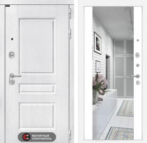 Входная дверь Версаль с Зеркалом Максимум — Белый софт купить в Москве