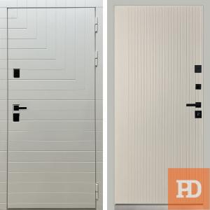 Входная дверь Квадро вертикаль софт шампань купить в Москве